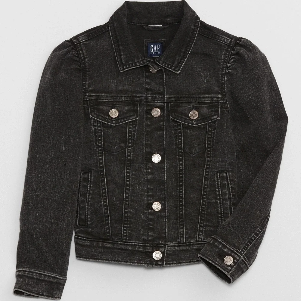 NEW Kids Boys Girls Puff Sleeve Icon Denim Jacket sz 5
